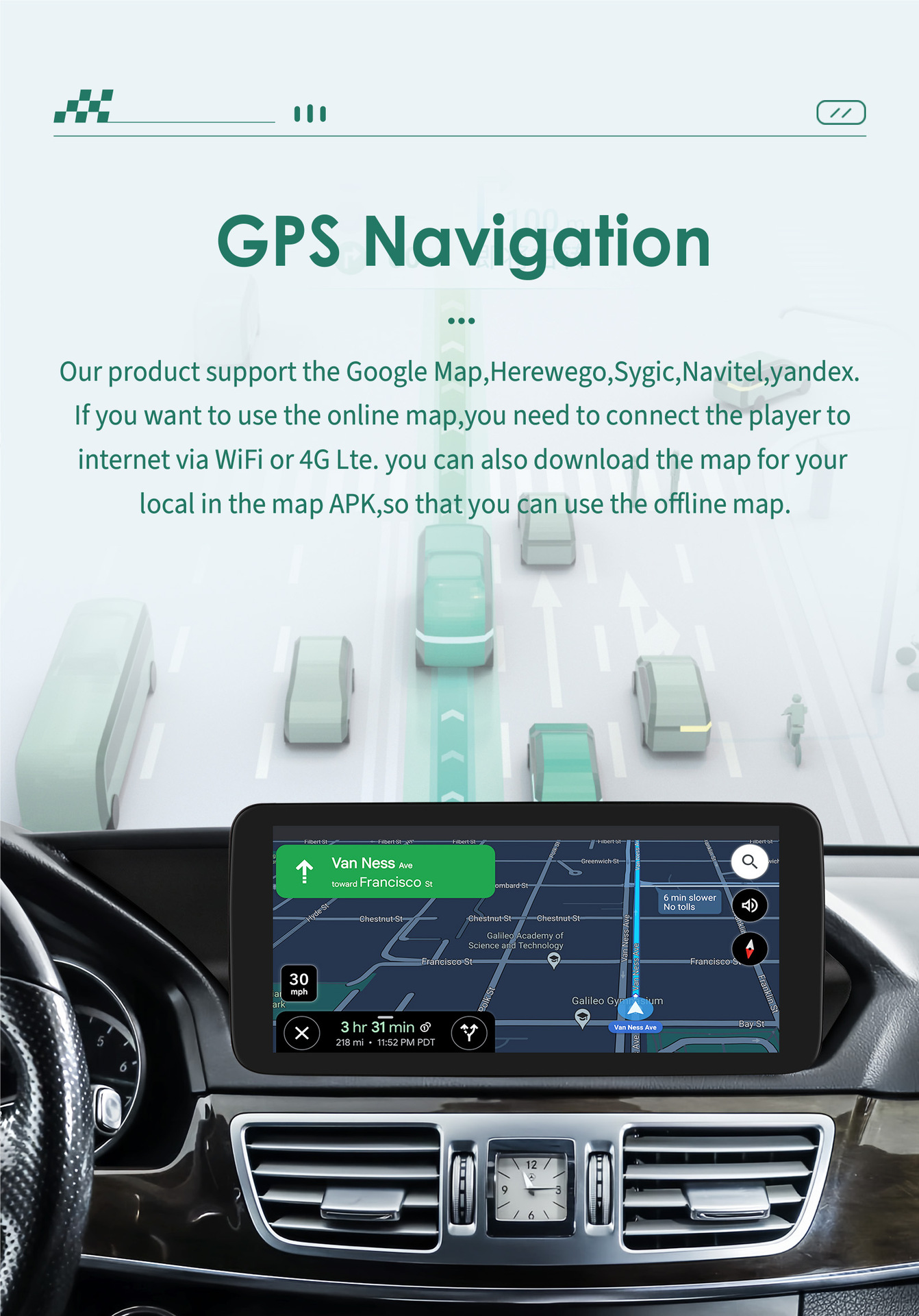 Suitable for 15-16 Mercedes-Benz E-Class W212 E200 E230 E260 E300 S212 car navigation GPS