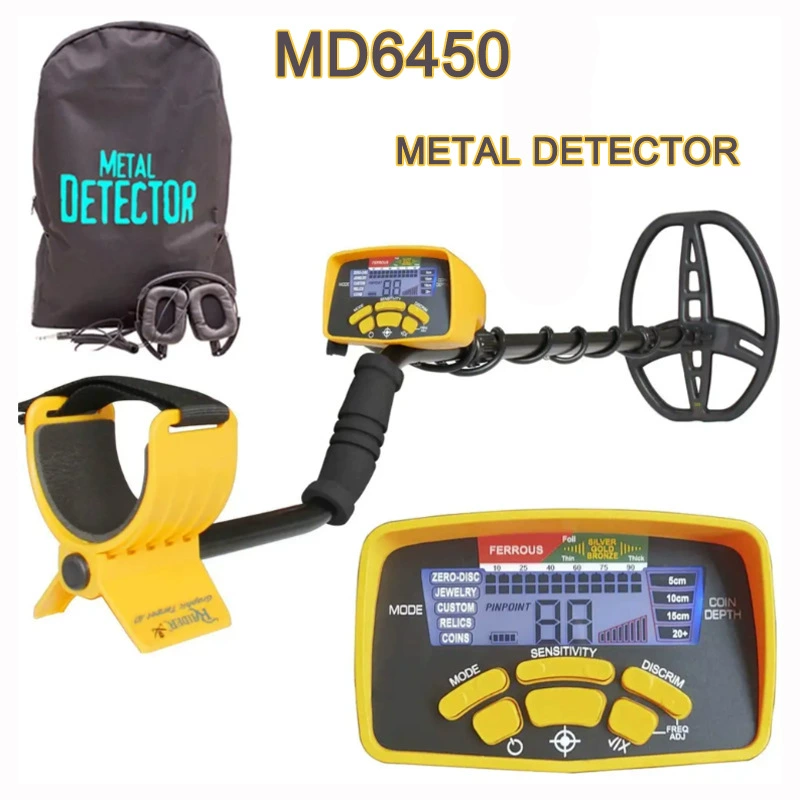 Металлоискатель MD6450 подземный искатель сокровищ Высокоточный визуальный различимый искатель сокровищ Археология