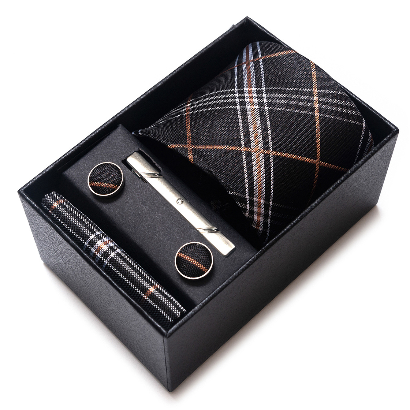 Set de Caja de Regalo con Corbata de Negocios para Hombre de Rayón Jacquard para Boda