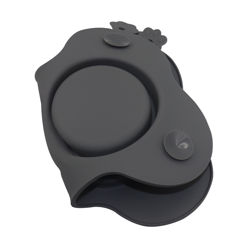 Transfronterizo nuevo silicona comida lenta perro tazón hueso doble tazón plegable ventosa antideslizante anti-choke beber gato y perro vajilla