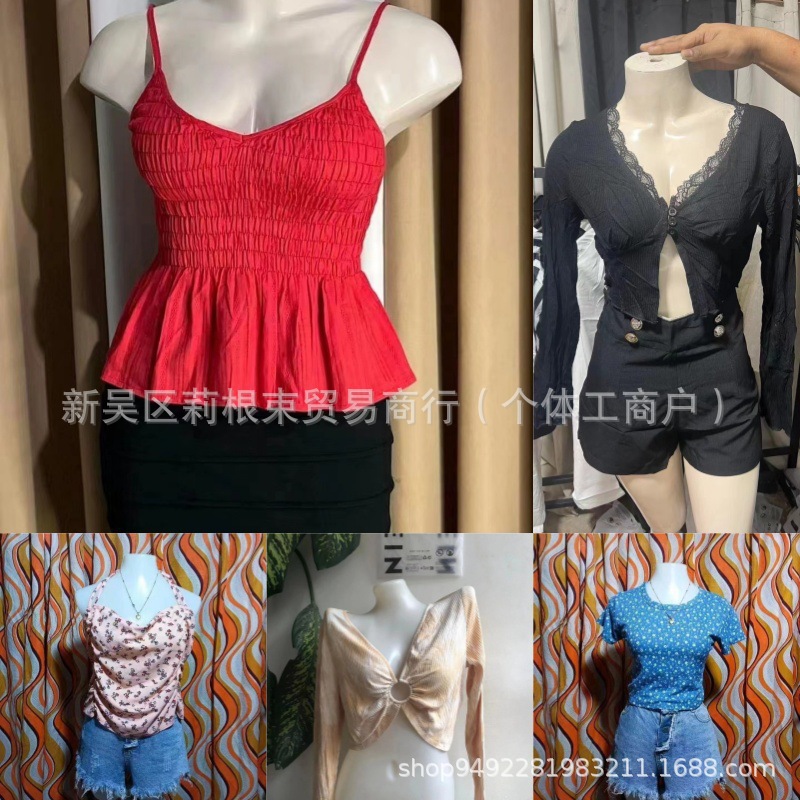 SHEIN exportación de comercio exterior miscelánea pequeña chaleco cabina de galería caliente fábrica de venta directa baja carga de cola mixta contenedor