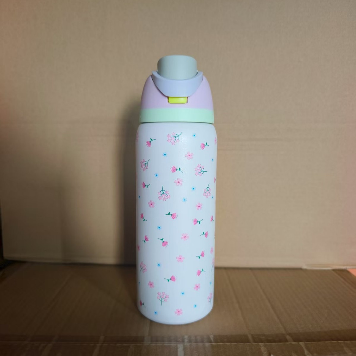 Vaso Aislado de Acero Inoxidable 304 Estilo Owala de Amazon con Asa, Botella de Agua Deportiva, Vaso de Doble Uso, Vaso para Agua, Regalo