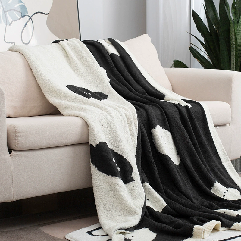 Fleece coral duvet for sleep, knitted sofa, increased thickness