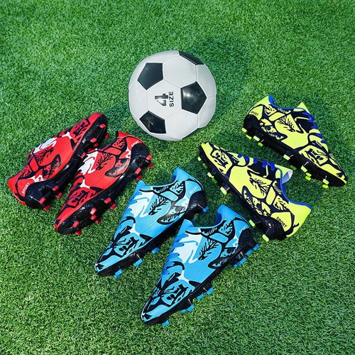 Professional training football shoes low-top leather spiked football sneakers low-top youth sneakers large size cross-border