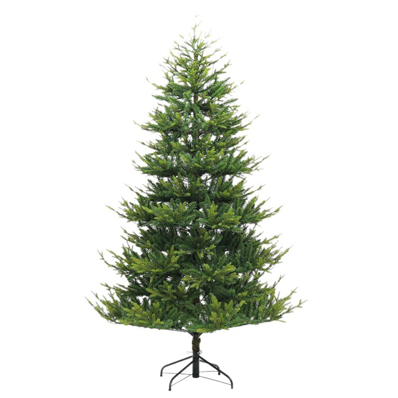 Lujoso árbol de Navidad de abeto mixto PE encriptado para uso doméstico, decoración de pie para Navidad, centros comerciales, salas de estar y escaparates.