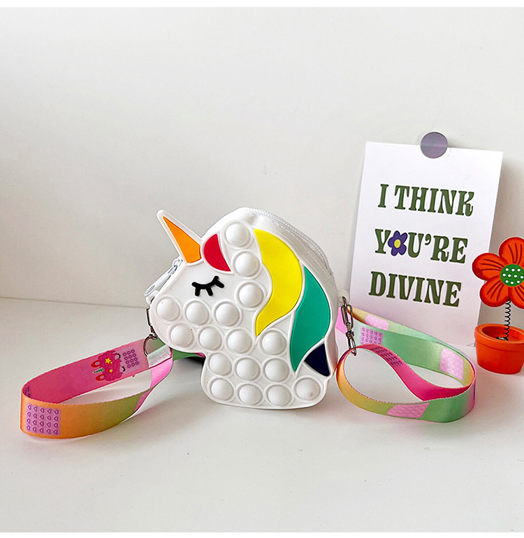 Cross-border new product: Unicorn Rat Extermination Pioneer Coin Purse, Cartoon Silicone coin Purse, mini crossbody bag, storage bag undefined