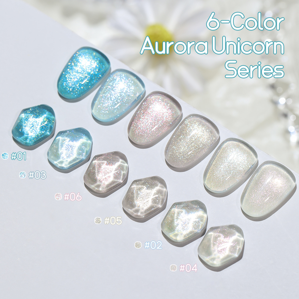 Esmalte de Uñas en Gel Fototerapia Aurora Efecto Brillante para Manicura