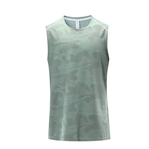 Summer Style European and American Men's Sports Quick-Drying Vest T-shirt Round Neck Running Training Clothes Basketball Shooting Sleeveless Vest