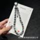 Luxury High-end Crystal Beaded Hand Chain Wrist Short Lanyard with Clip Mobile Phone Case Keychain Bag Pendant