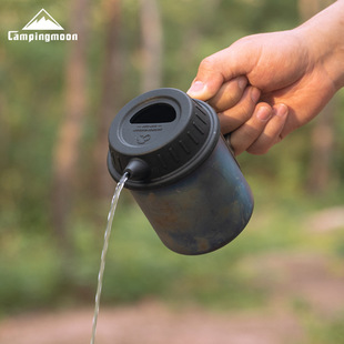 Koman S-Gf-Bk Black Food-Grade Silicone Sierra Cup Lid Camping Coffee Hand-Pour Pot Lid Titanium Cup Lid
