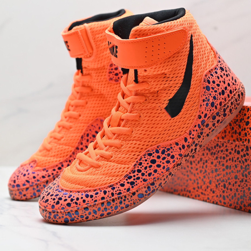 Pure Original Nk Inflict Comfortable Shock-Absorbing Non-Slip Wear-Resistant Mesh High-Top Training Shoes for Men and Women Skipping Rope Boxing Wrestling