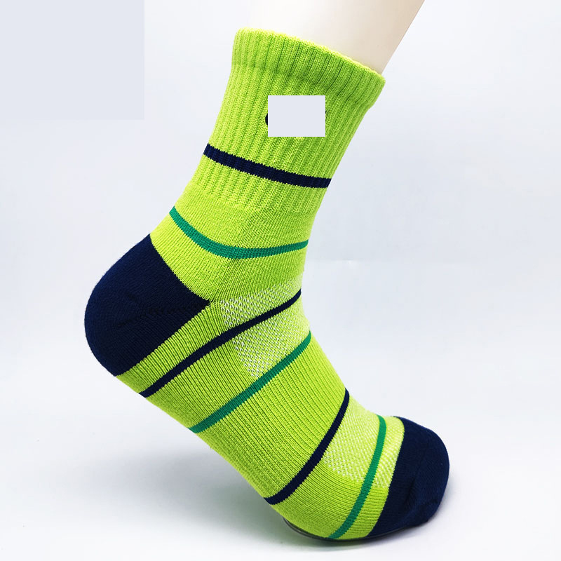 Calcetines de bádminton profesionales para hombres y mujeres, tubo medio, toalla antideslizante, fondo, tenis, baloncesto, correr, calcetines deportivos gruesos y transpirables