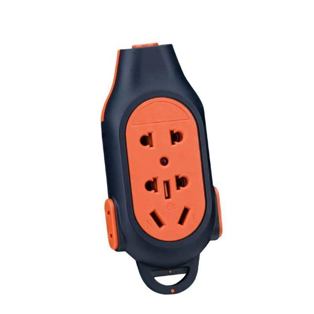 Factory direct sales 346 black glue-covered 11-hole socket, explosion-proof and fall-proof construction site special floor mopping socket