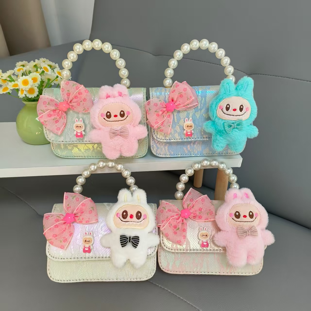 Bolso de arco de la princesa de perlas bolso de Año Nuevo bolso de hombro bolso de cadena