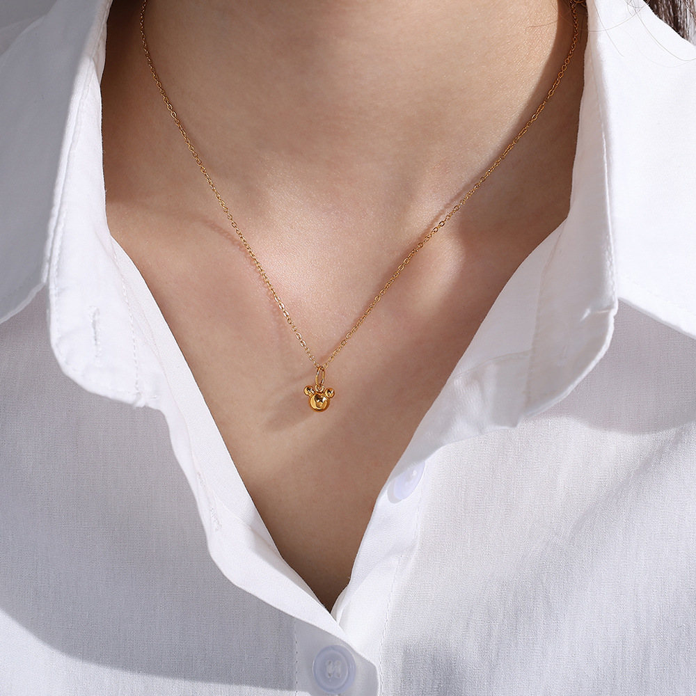 Accesorios de joyería transfronterizos europeos y americanos colgante tridimensional de simulación colgante en forma de corazón de pingüino cereza colgante de collar casero de bricolaje