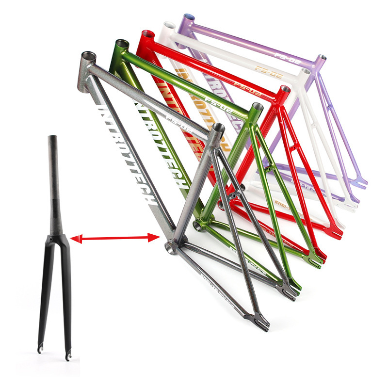 2025 Intro7 Fixed Gear Single-Speed Frame Manufacturer Aluminum Alloy Racing Track Freewheel Bicycle Frame Front Fork 2025 Intro7 Fixed Gear Single-Speed Frame Manufacturer Aluminum Alloy Racing Track Freewheel Bicycle Frame Front Fork