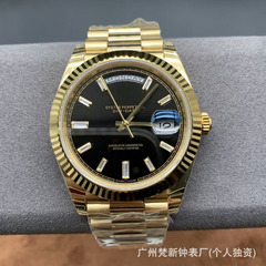 GM星期日志黑冰糖系列机械表全自动防水clean厂日志水鬼腕表代发
