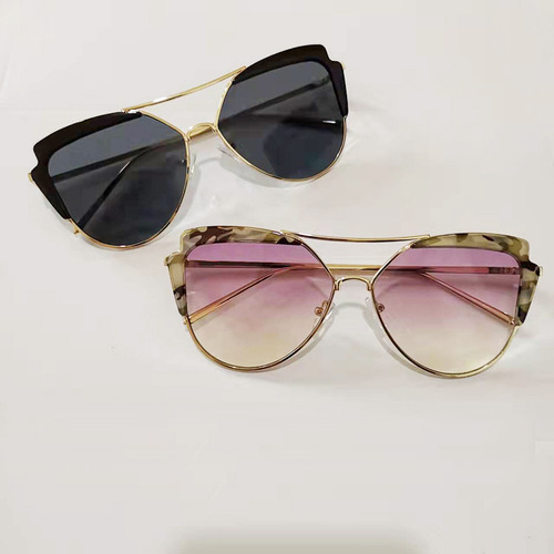 新款眉毛边金属框太阳眼镜素颜显瘦街拍时尚炫彩遮阳镜文艺护目镜