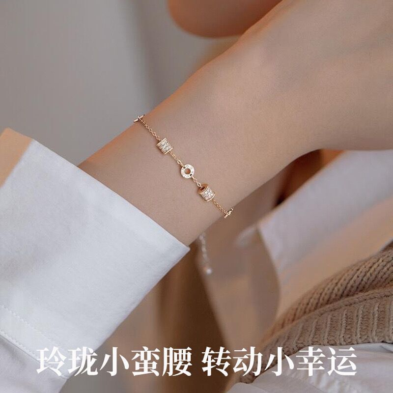 S925純銀ローマ数字小蛮腰ブレスレット女性ファッション軽贅沢ins風小衆高級感アクセサリー卸売り|undefined