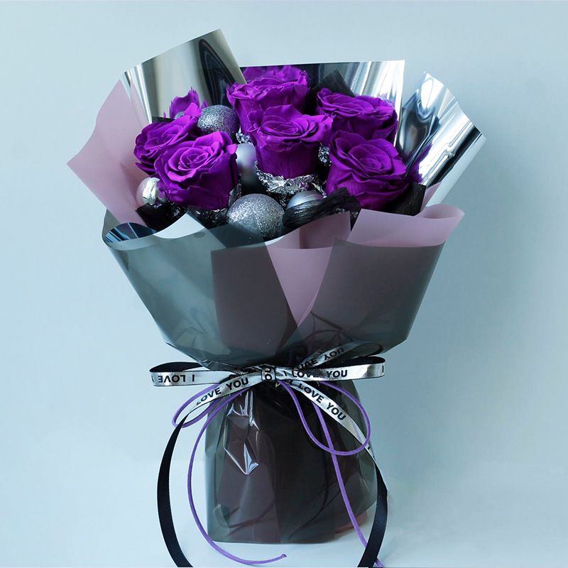 Regalo del Día de la Madre, ramo de flores galácticas, flores eternas, rosas verdaderas, ramo de flores eternas para niñas, producto terminado, sentido superior.