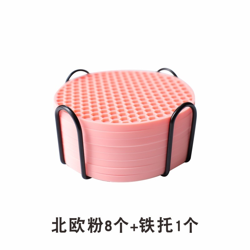 硅胶杯垫蜂窝食品级防滑餐垫耐高温防水隔热垫厂家批发|undefined