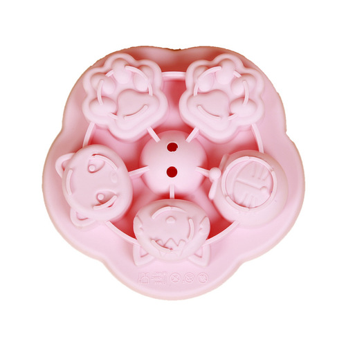 Food-grade silicone steamed cake cartoon baby food mold, steerable high-temperature rice cake pot cake mold