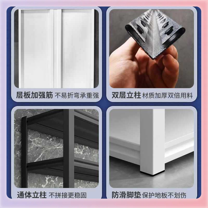 ✅货架置物架多层落地家用储物间收纳架阳台超市仓库商用角钢铁架