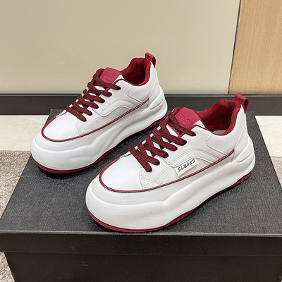 秀步小白鞋女2022秋季新款平底百搭休闲女鞋复古脏脏鞋子厚底板鞋|ru