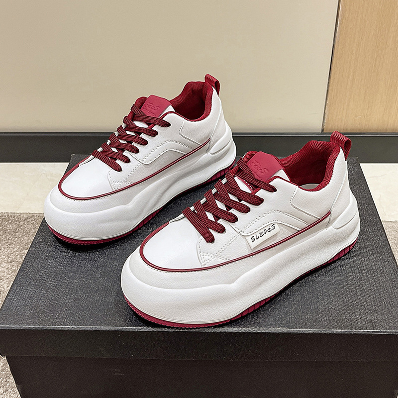 秀步小白鞋女2022秋季新款平底百搭休闲女鞋复古脏脏鞋子厚底板鞋|ru