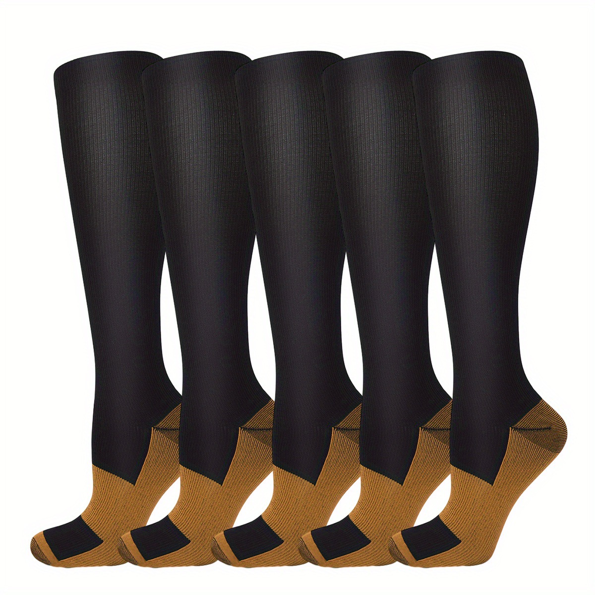 Calcetines de compresión transfronterizos Calcetines de pantorrilla Calcetines elásticos Deportes Ciclismo Correr Calcetines de yoga Calcetines de compresión de tubo largo para hombre Spot para mujer