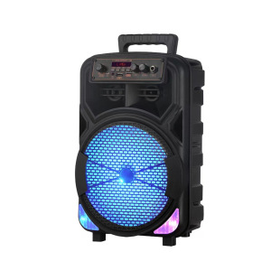 8-inch Bluetooth Audio with Wired Microphone Charging Convenient Portable Audio Colorful Lighting Outdoor Square Dance Sound