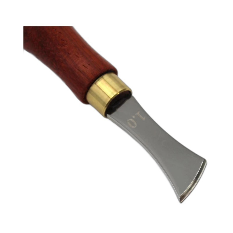 Mango de madera de pera roja Diy, dispositivo de borde de cuero, dispositivo de borde en forma de abanico, dispositivo de arco, dispositivo de borde de recorte, cuero curtido vegetal