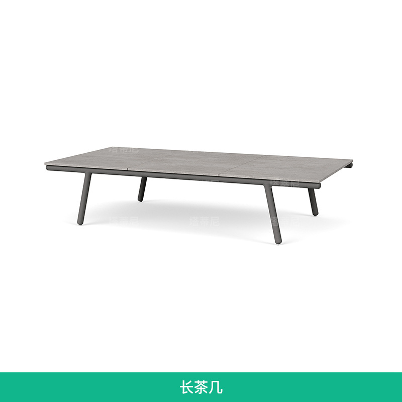 Ocio al aire libre sofá patio aleación de aluminio ratán sofá al aire libre balcón cuerda Mesa té combinación sol muebles de habitación image 12