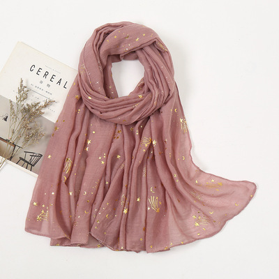 Like a breath of fresh air TR Meteor Gilding scarf Korean Edition fashion spring and autumn summer Sunscreen Scarf Scarf YW148