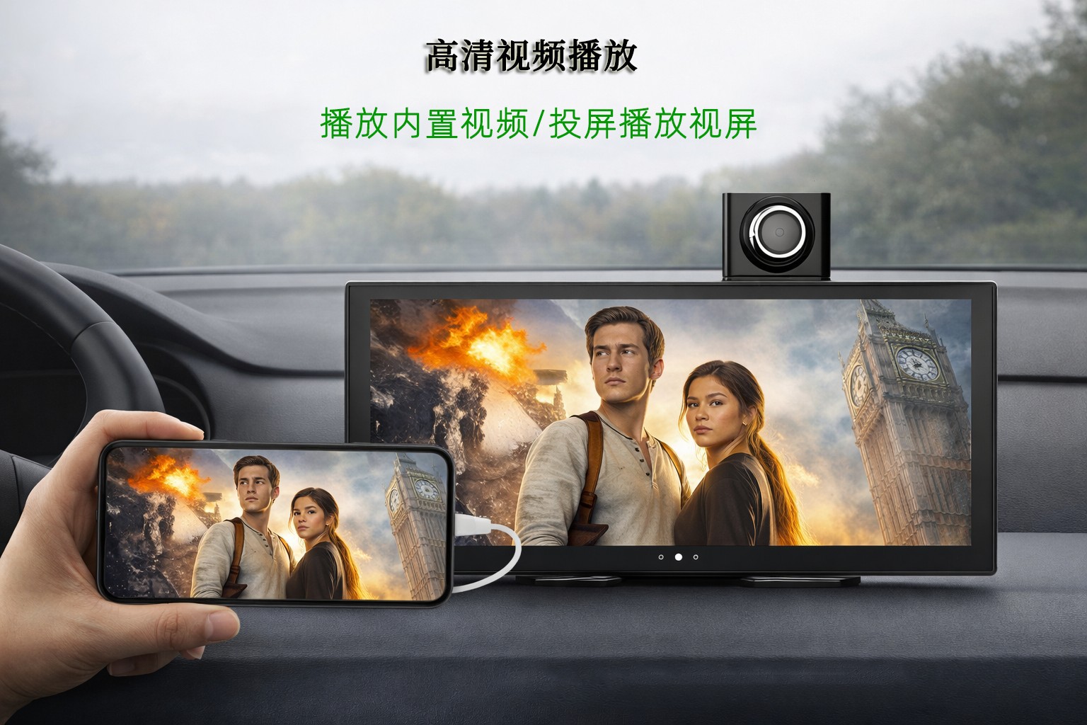 10.25inch Carplay Portable Car Mp5 Navigation Reversing Image Car Incell Display Player