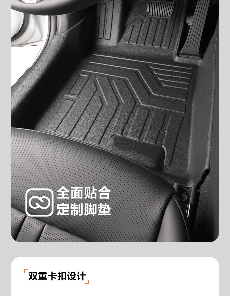 Suitable for Hyundai Sonata 20-25 models, 10th and 11th generations, full coverage TPE car floor mats
