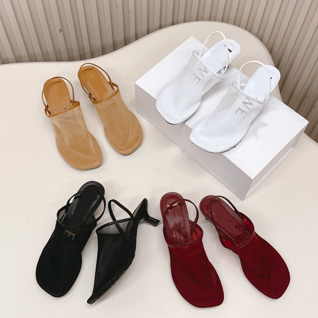 Высокие летние босоножки 2025 года, новые, с круглым носком, неглубокой сетчатой дышащей стелькой, на шпильке, сексуальные, на одном ремешке, на высоком каблуке, для женщин.