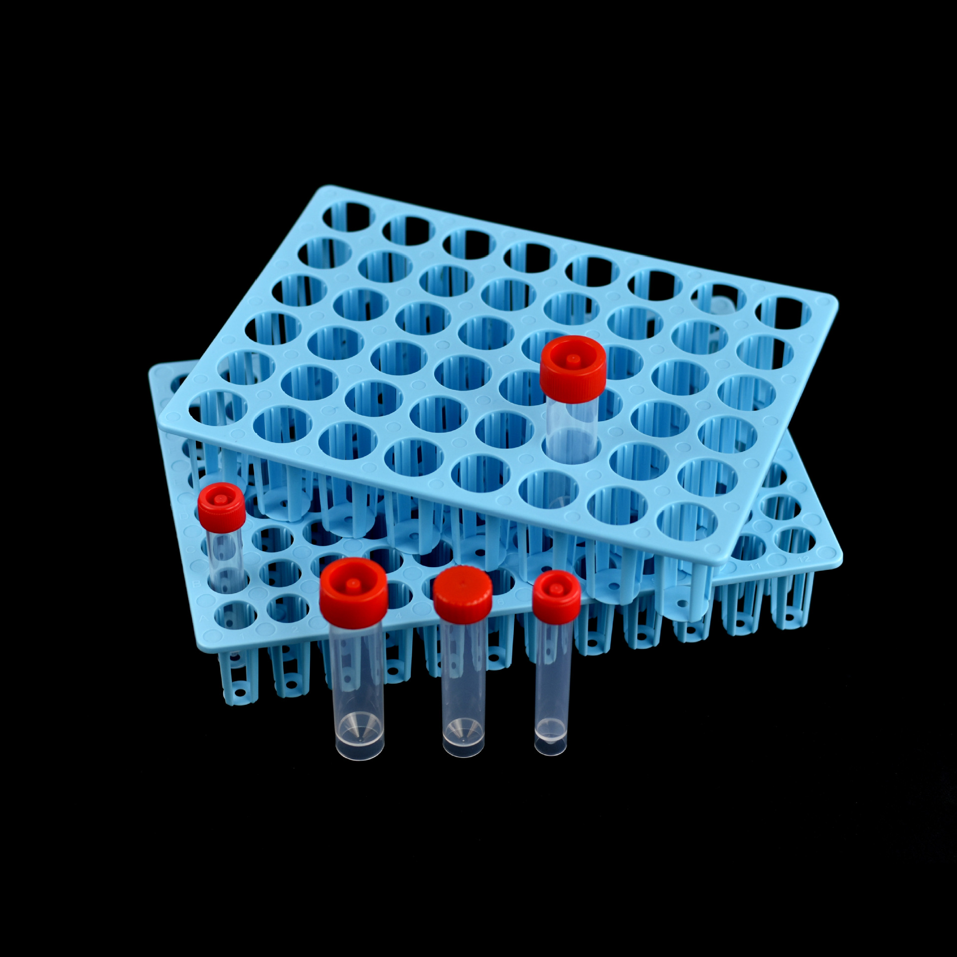 病毒核酸采样管架 多功能试管架 蓝色pp试管架 病毒采样标本架