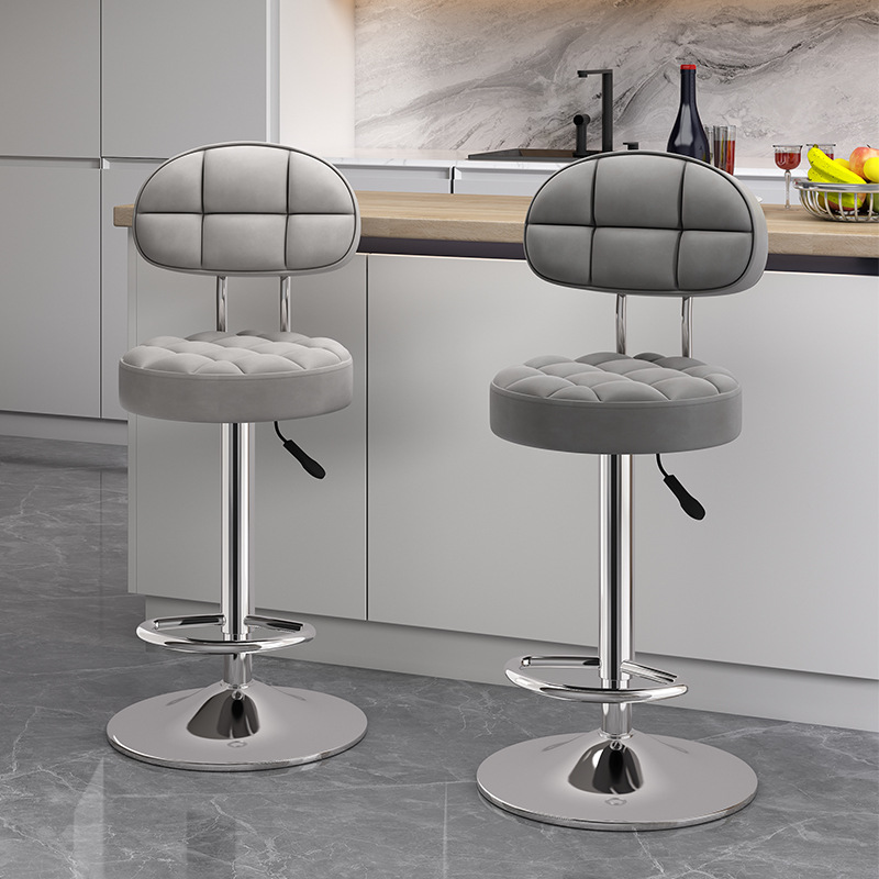 靠背吧椅批发家用高脚凳升降旋转酒吧椅收银前台高椅转椅吧凳