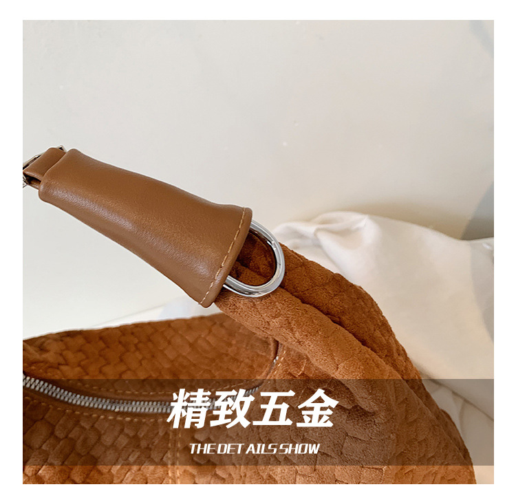 Woven Suede Slouchy Zip Convertible Hobo Bag 21
