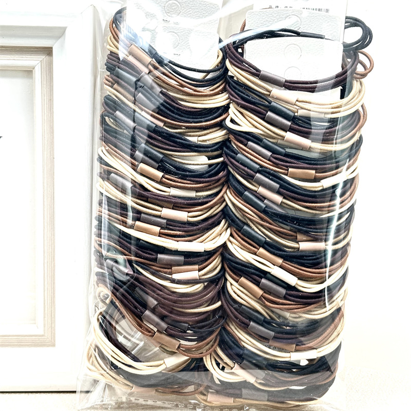 Cuerpo de leopardo coreano accesorios para el cabello asequibles 5 tarjetas cuerdas de cabello cuatro en uno de alta elasticidad correa de cola de caballo alta cuerda de cabeza