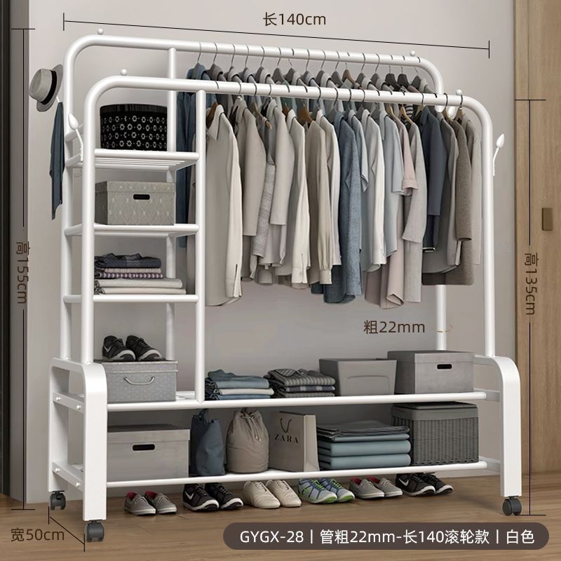 Percha de ropa doméstica piso de armario vertical nuevo tipo percha de gorra fortalecer el dormitorio piso de percha de ropa
