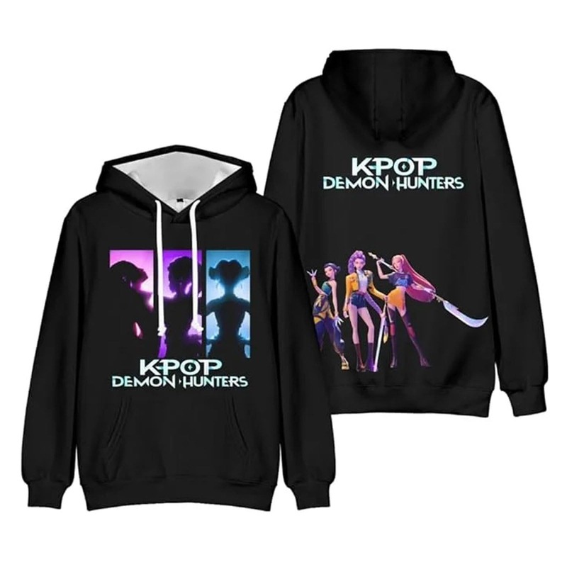 跨境亚马逊速卖通新品KPop Demon Hunters3D数码印花带帽卫衣男装|undefined