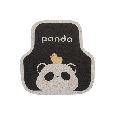 Cute Panda Car Floor Mats, Ayaqaltılar (Kovriklər) - naughty-panda-behind-the-mat