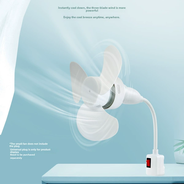 Air fan, universal lamp socket, with screw socket