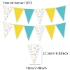 Pennant 12PCS-Contrast color flowers