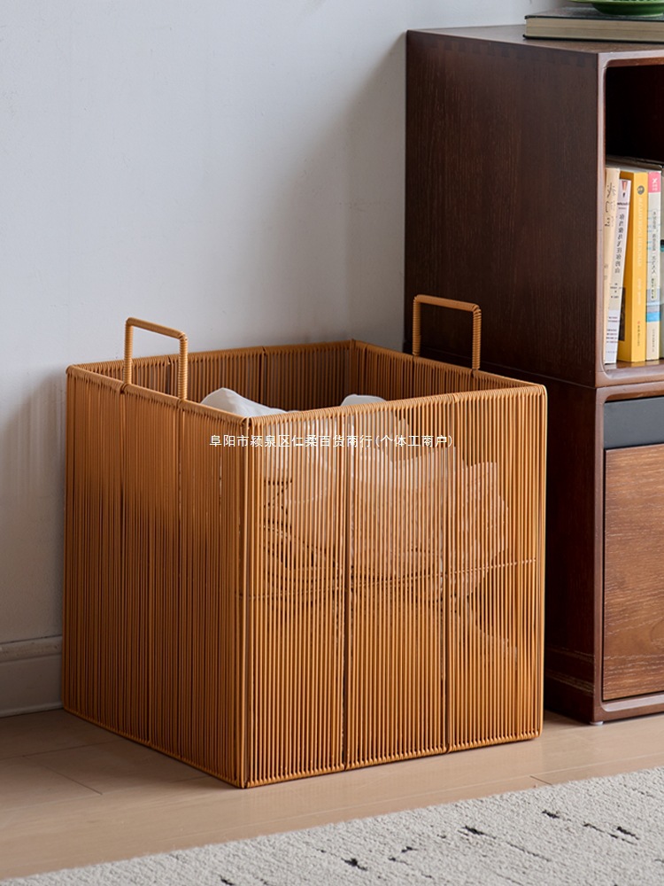 Japanese-Style Laundry Basket Clothes Storage Bin for Home Use, Trendy Dirty Laundry Basket, Bedroom High-Value Laundry Basket with Large Capacity