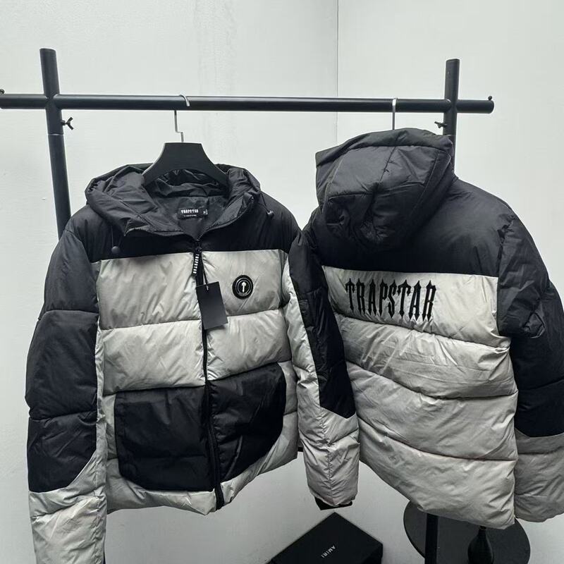 Cross-Border Trapstar Thickeneded Cotton Jacket 2.0 Puffer Cotton Jacket Embroidered Color Matching New British Hooded Jacket