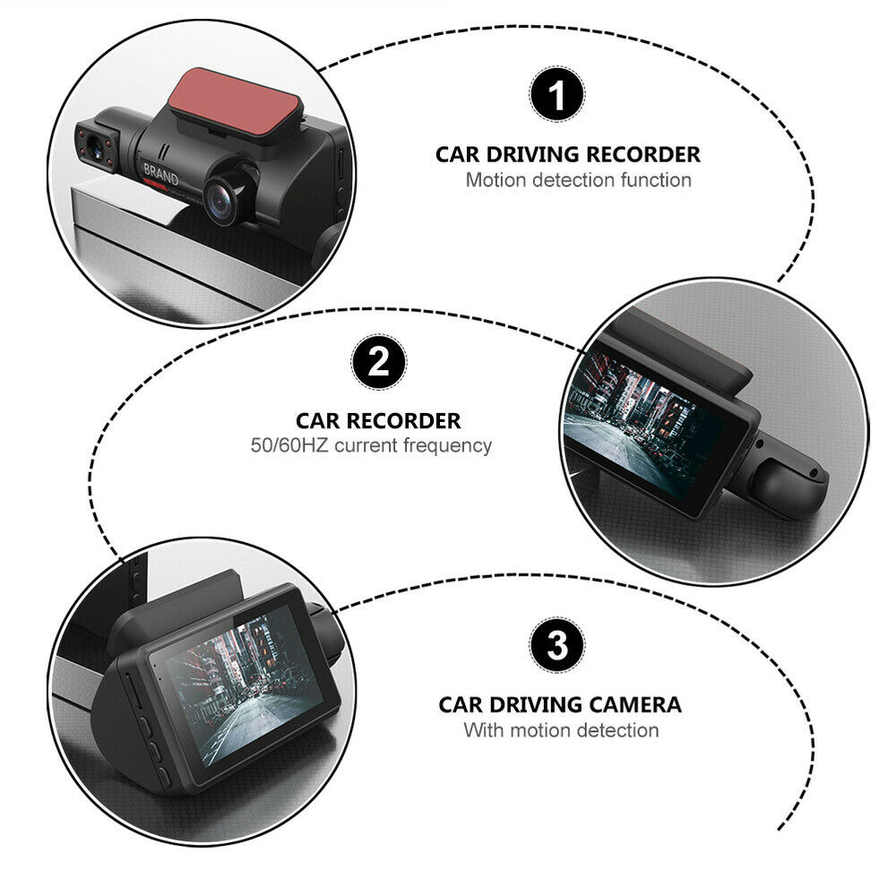 A68 hidden HD 360 -degree driving recorder 3 -inch IPS screen front…
