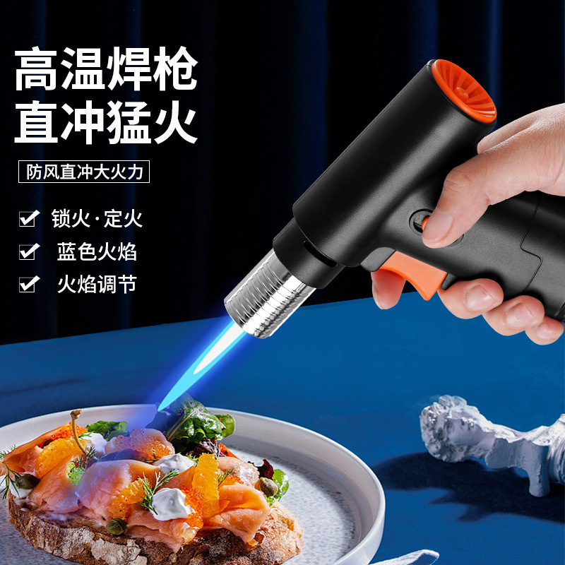 High-Power Spray Gun Welding Gun Lighter Direct Windproof Outdoor Barbecue Multi-Purpose Ignition Gun High Temperature Direct Hand-Held